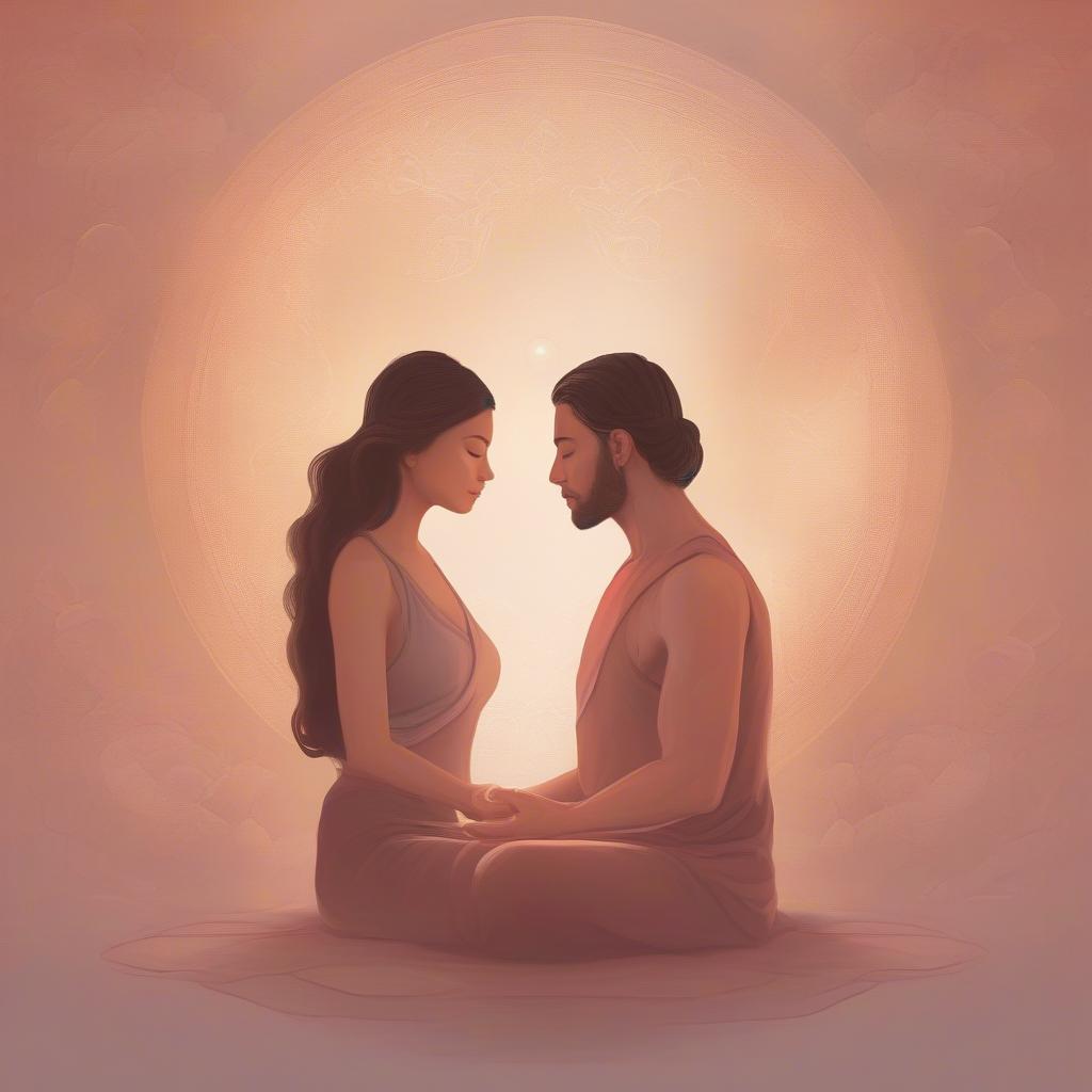 Couple Meditating in Tantric Practice