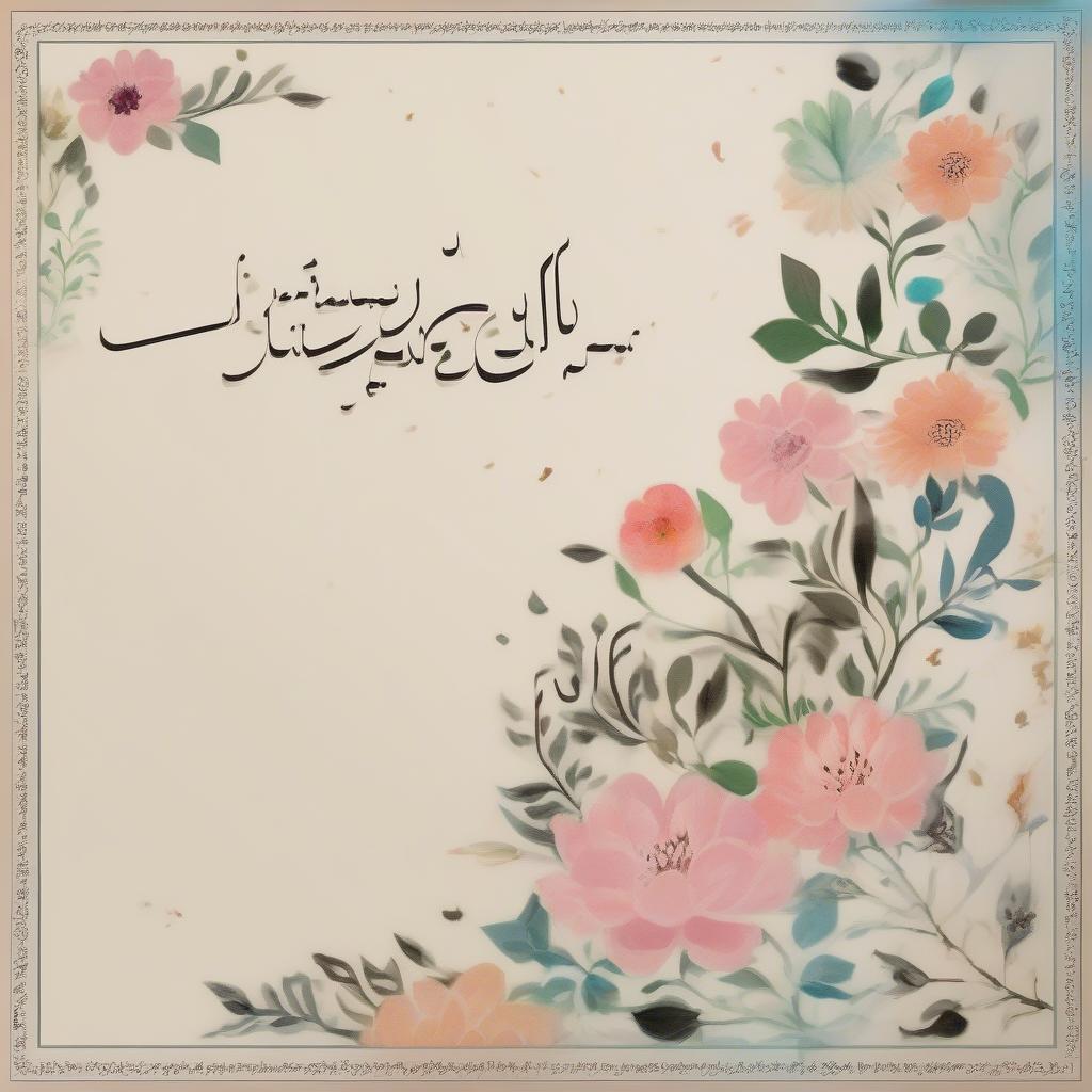 Calligraphy of a beautiful Urdu love quote