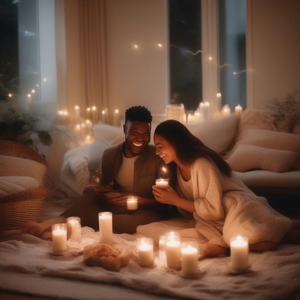 Cozy Indoor Valentine's Day Picnic