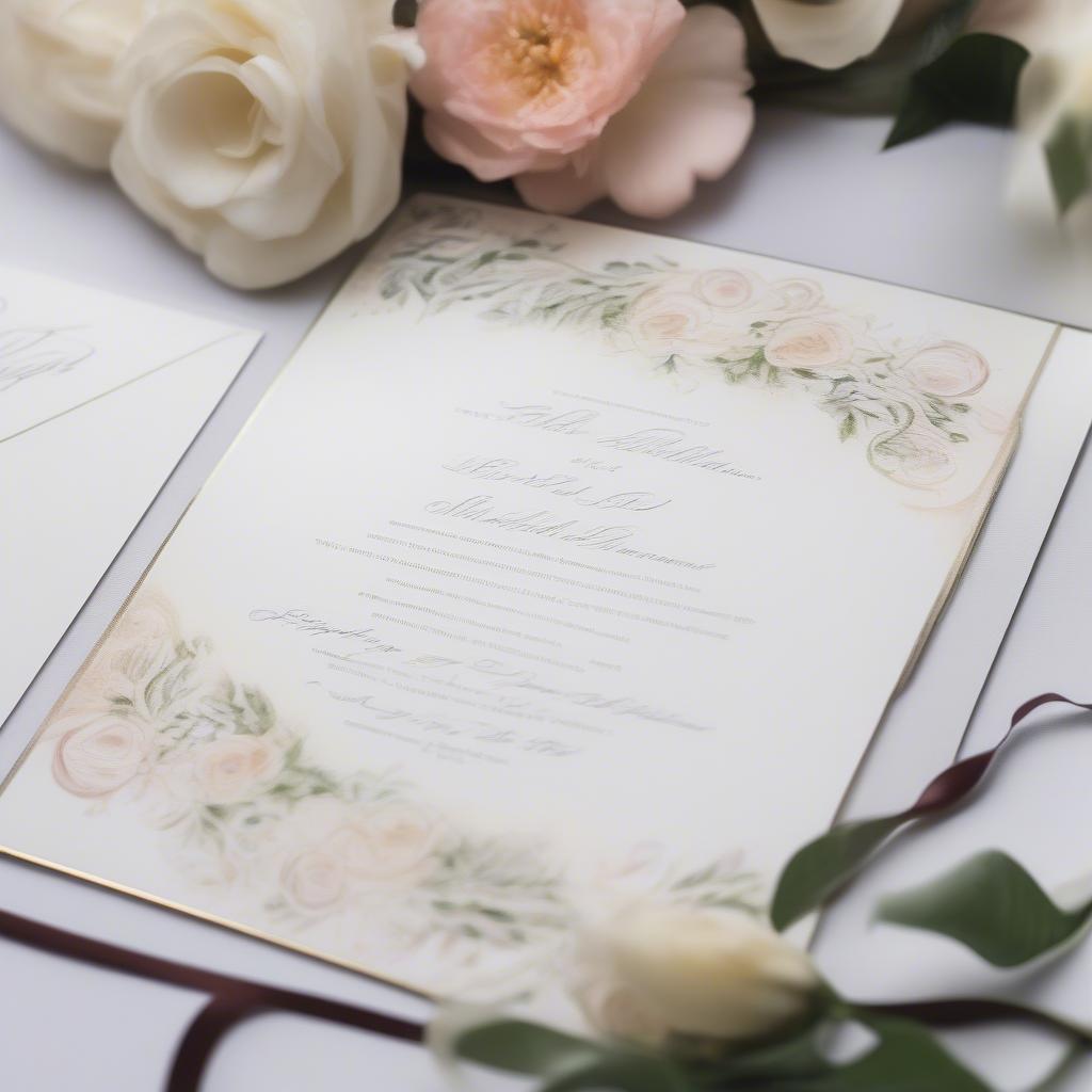 Elegant Wedding Invitation with Bible Verse