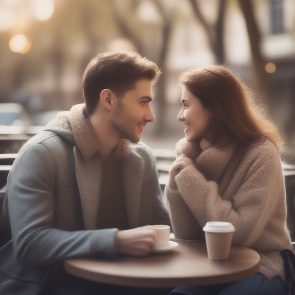 Couple Sharing a First Glance