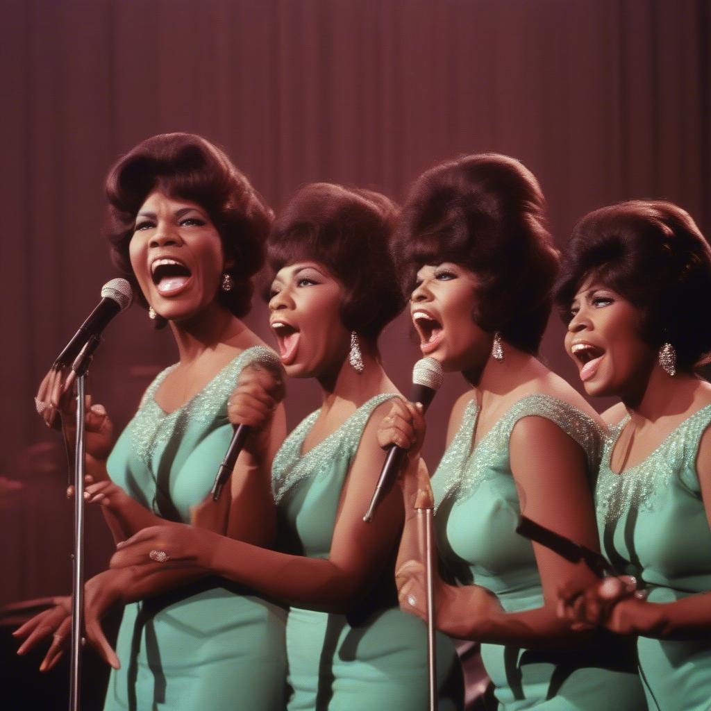 The Shirelles singing "Will You Love Me Tomorrow"