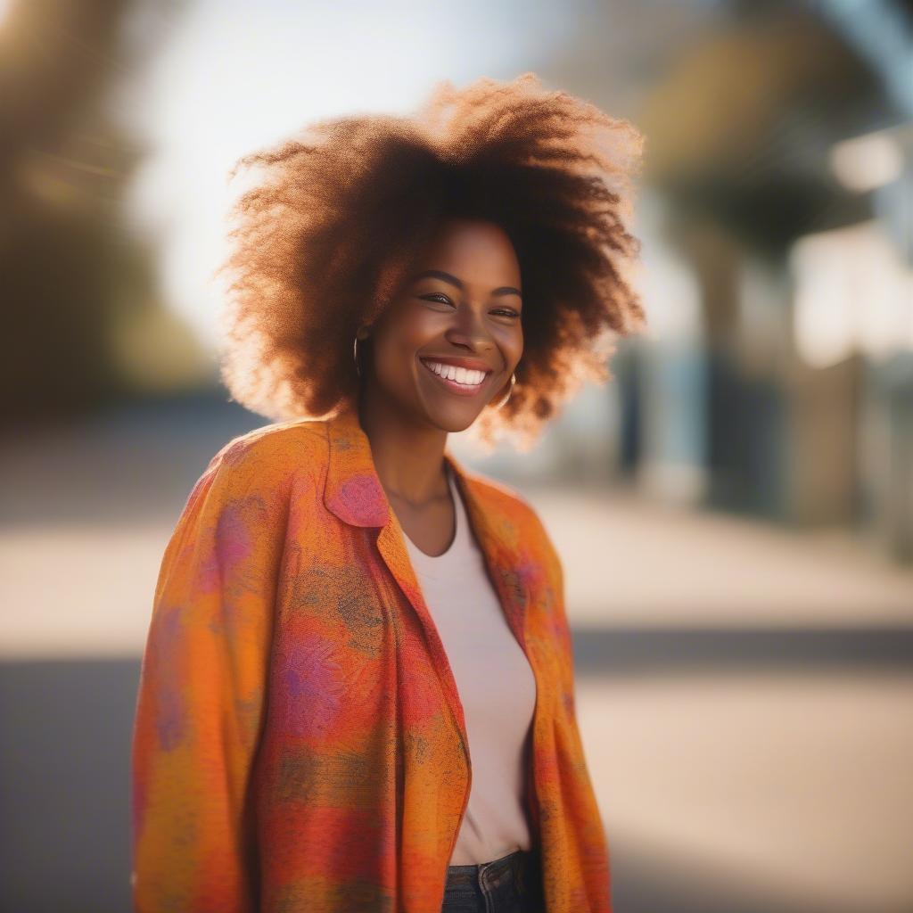 Woman Smiling Confidently After Breakup