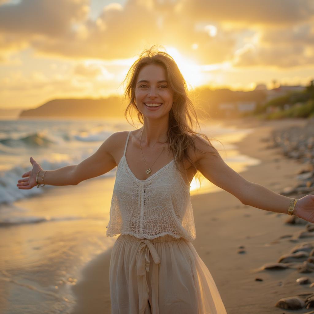 Woman Smiling New Beginning