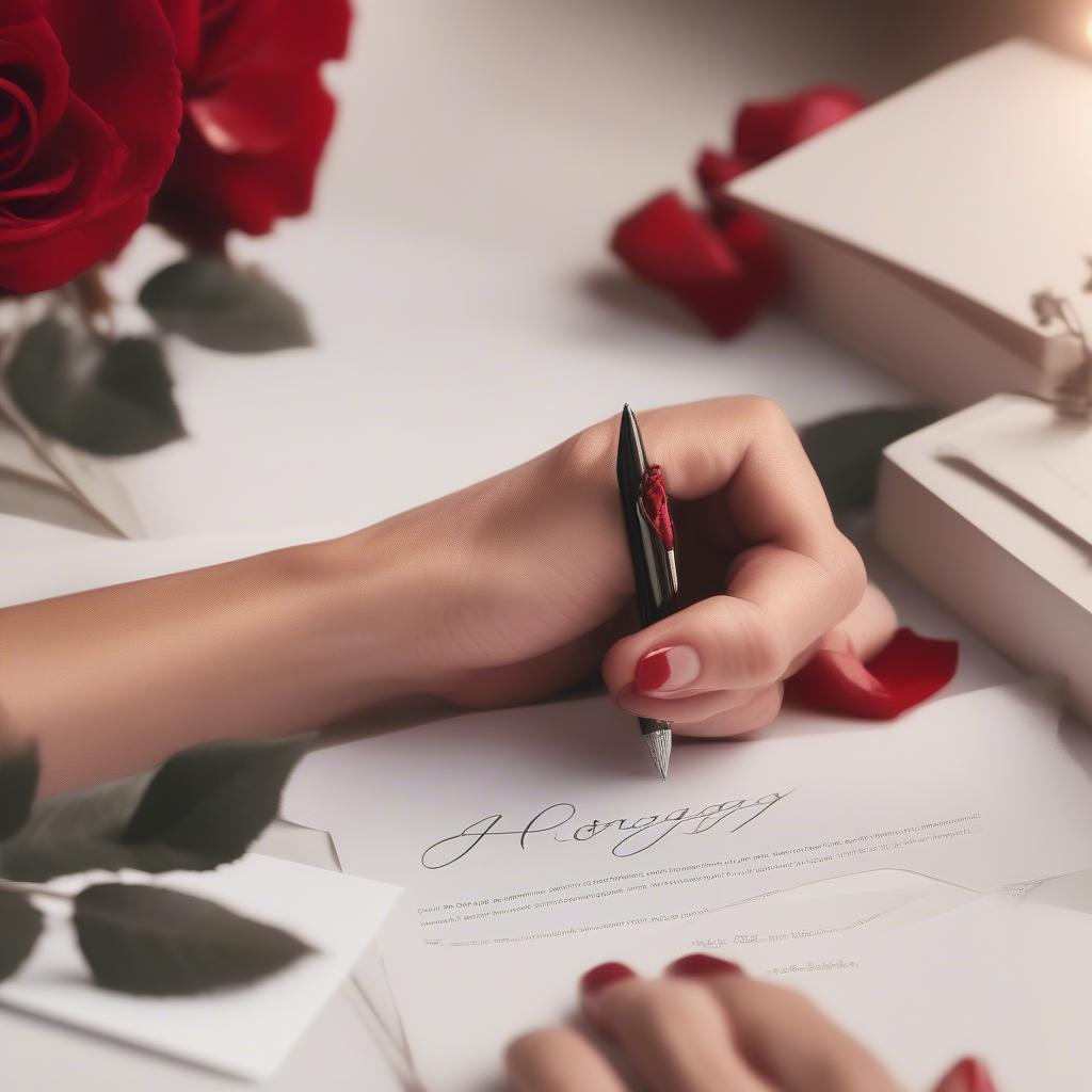 Woman writing a heartfelt apology letter