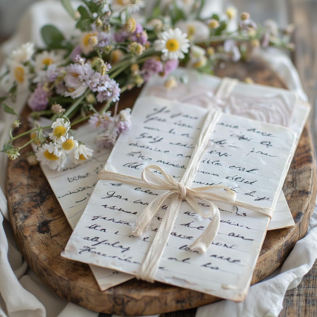 Love letters and flowers