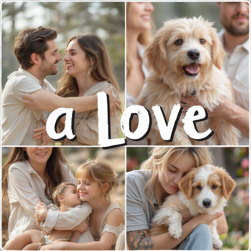 Diverse representations of love - romantic, familial, friendship