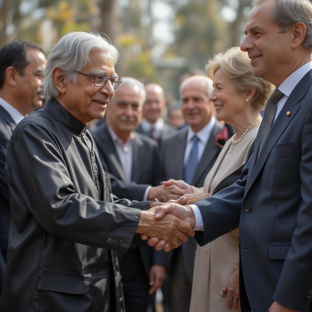 Abdul Kalam shaking hands with world leaders