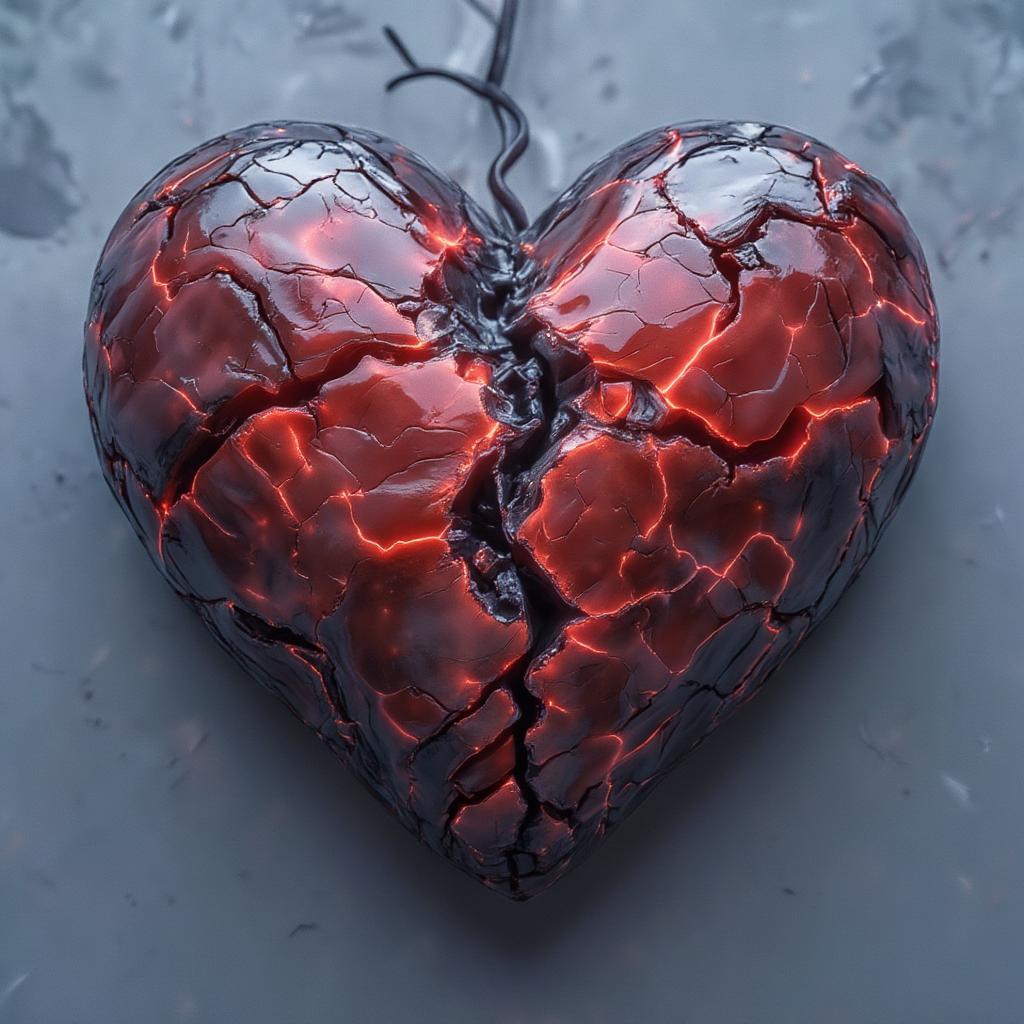 Broken Heart Symbolizing Acrimony in Love