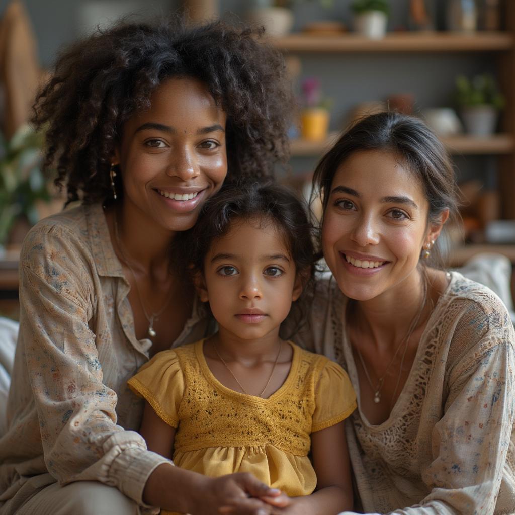 African American Family Portrait Symbolizing Love and Unity