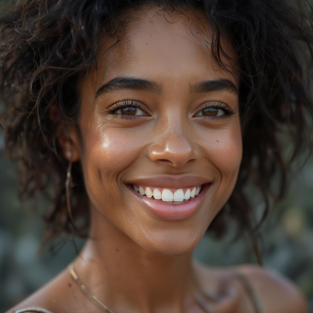 Portrait of an African woman with a loving smile