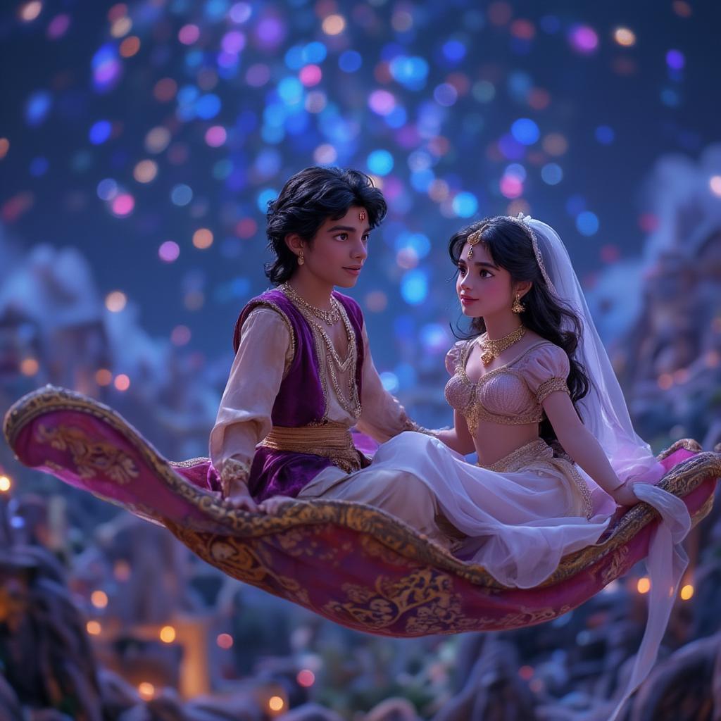 Aladdin and Jasmine Singing "A Whole New World"