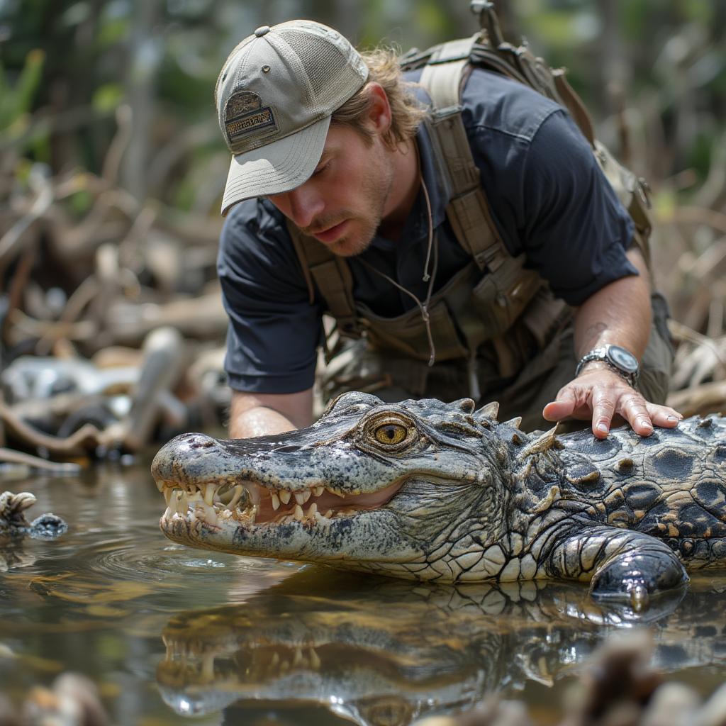 Alligator and Human Interaction