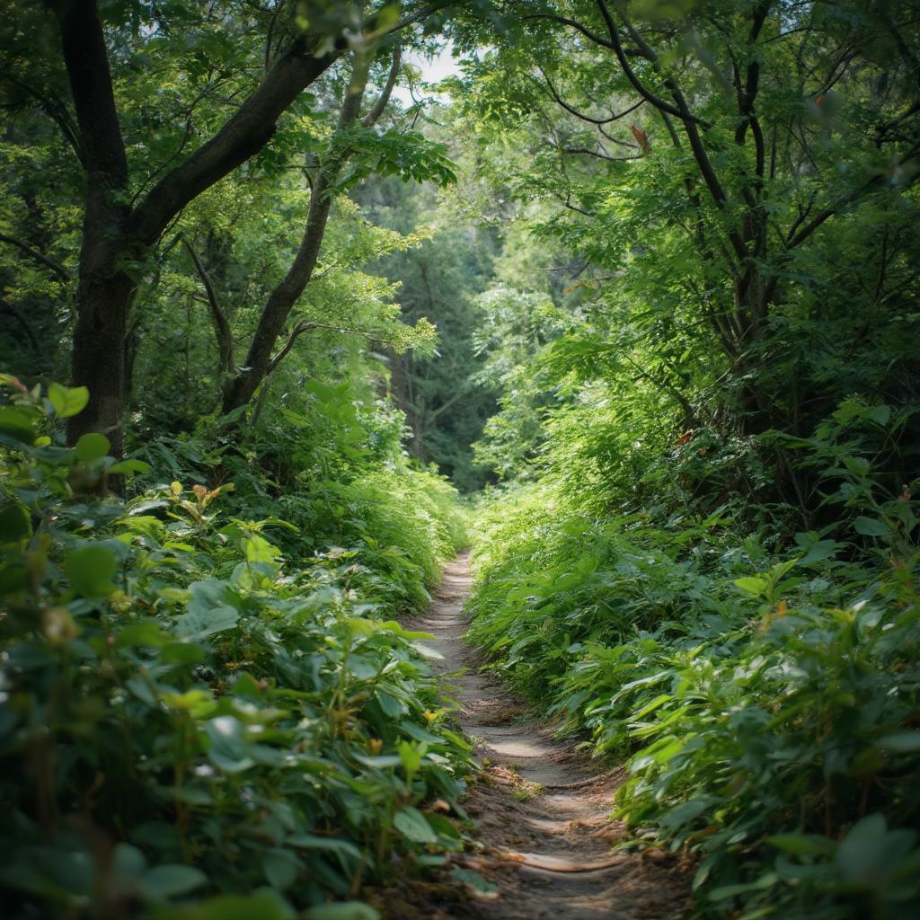 Two paths diverging in a forest, representing the different directions life can take in an almost love story.