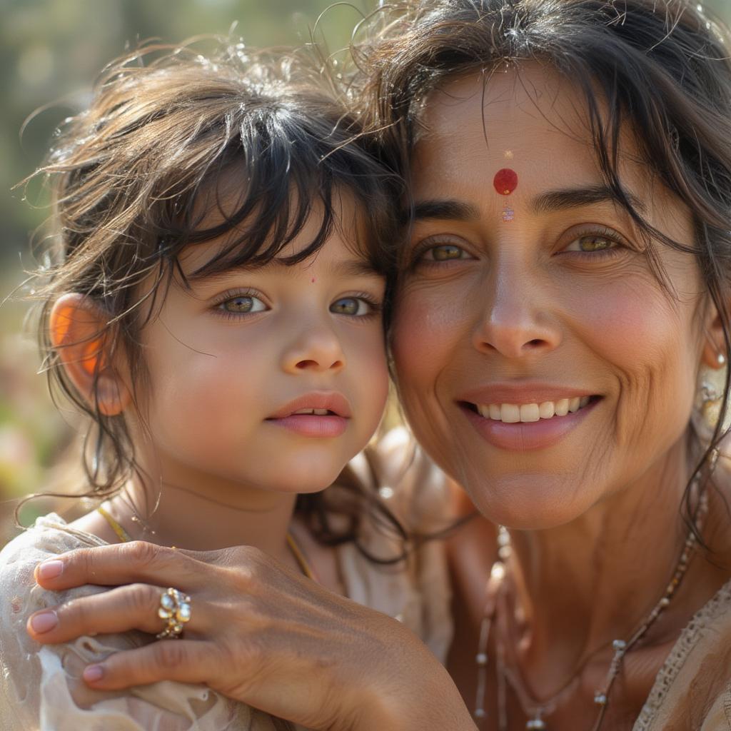 Ammachi Embracing a Child