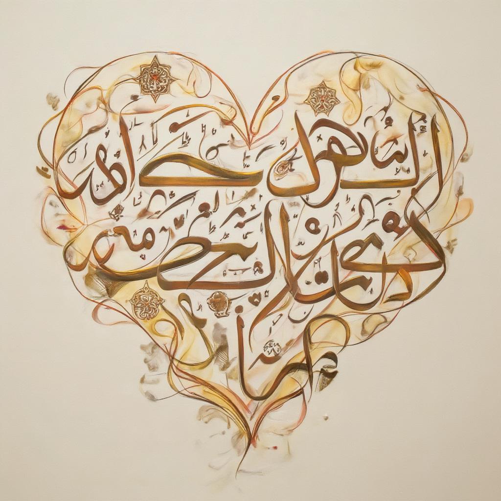 Calligraphy of a beautiful Arabic love quote