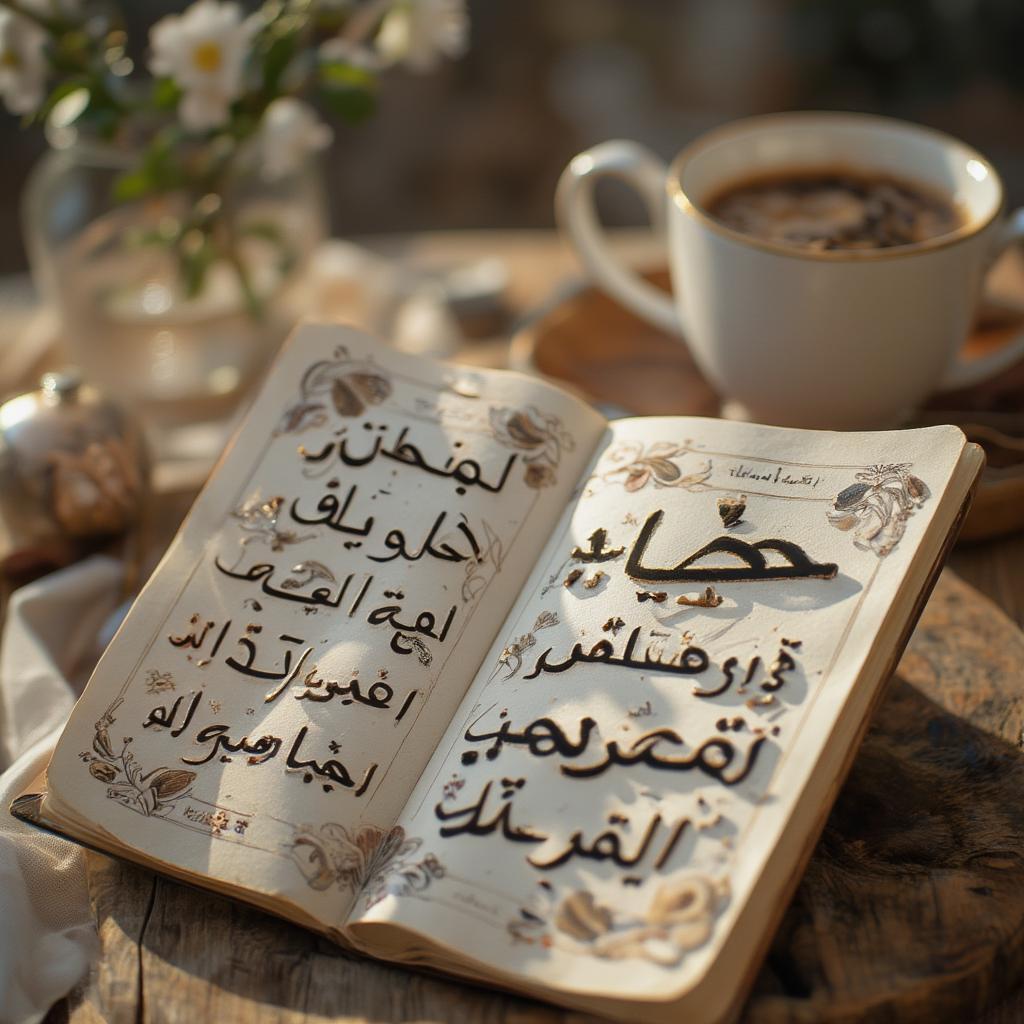 Arabic Calligraphy Love Quote for Morning