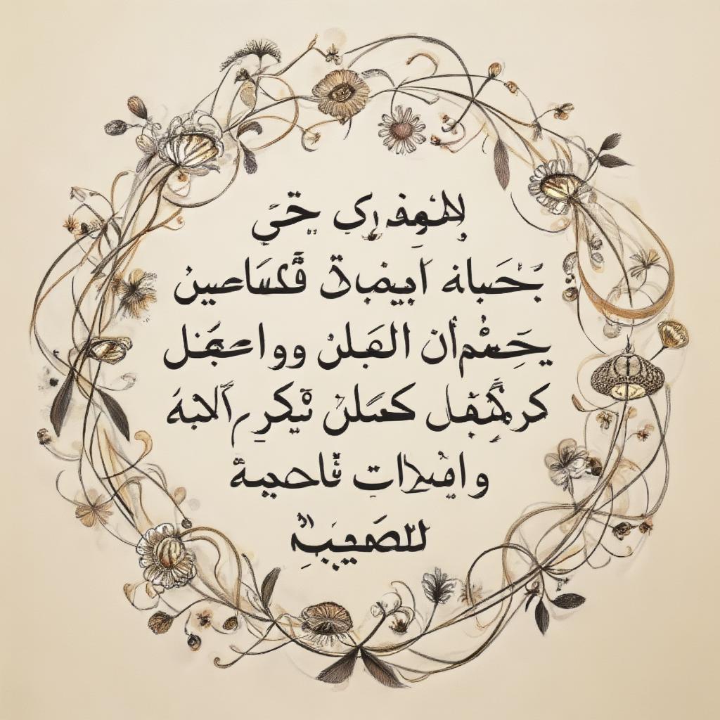 Calligraphy of an Arabic Love Quote