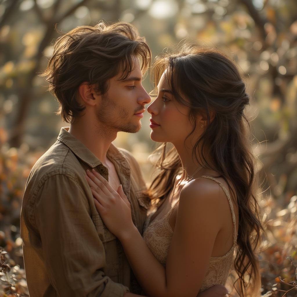 Couple embracing, symbolizing eternal love