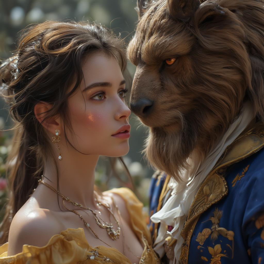 Beast Gazing Lovingly at Belle