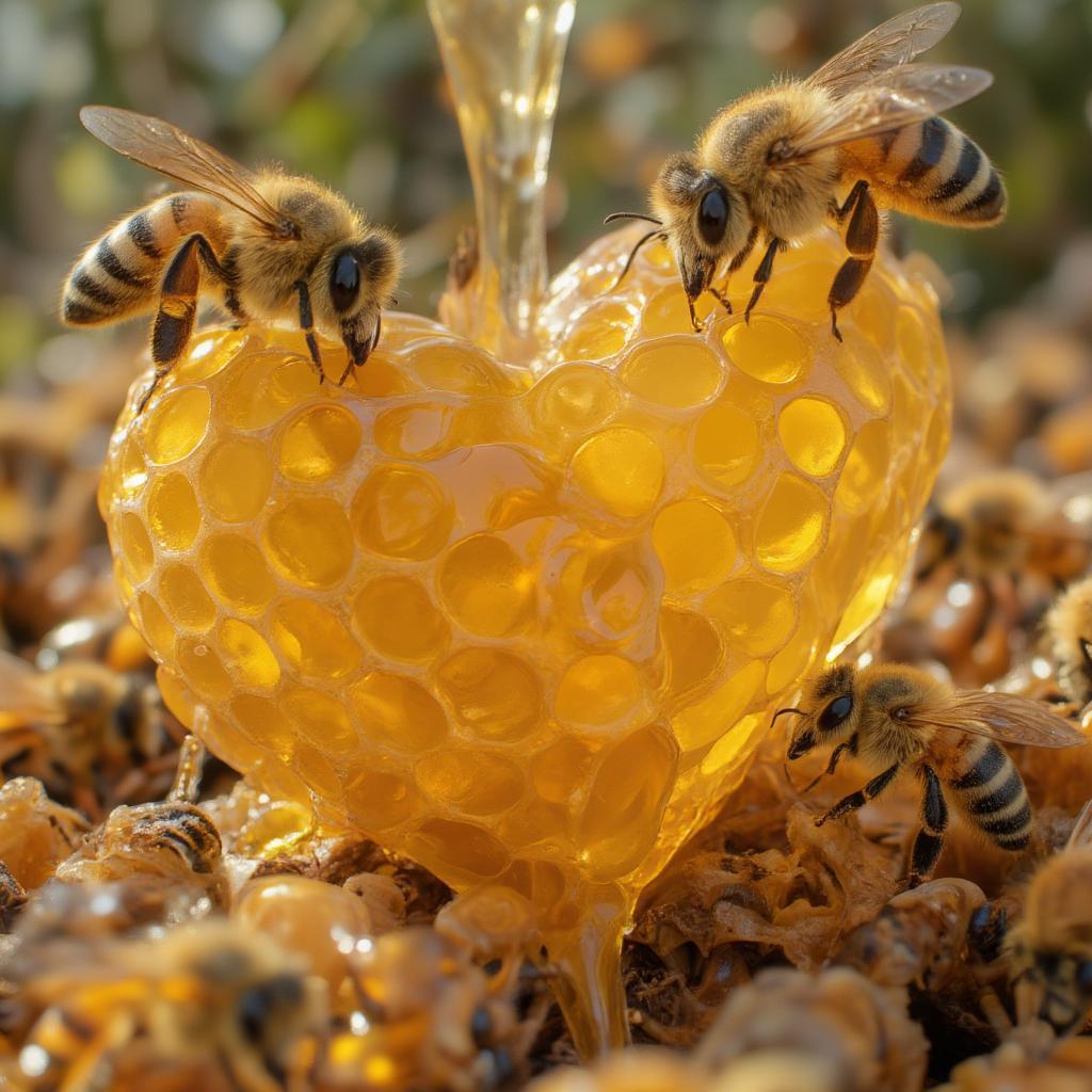 Bee Quote Love: Honeycomb symbolizing sweetness and connection