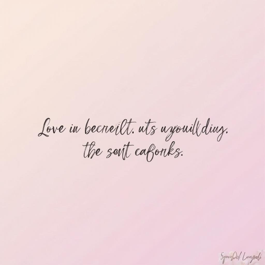 Minimalist design for love quotes background