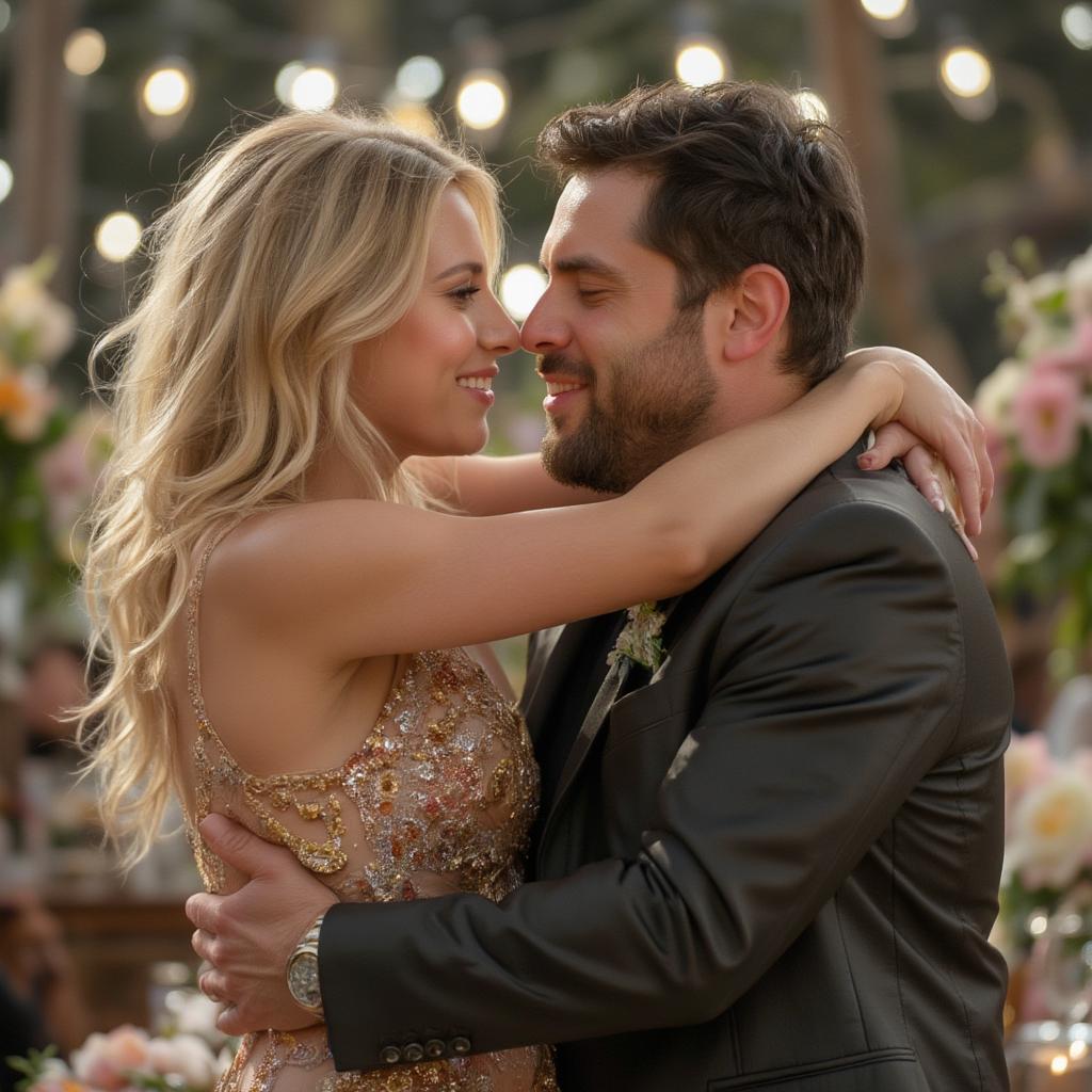 Bliss and Zack embrace after getting engaged on Love Is Blind.