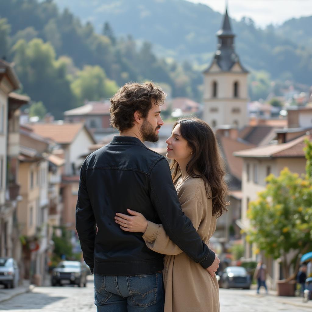 Couple Embracing in Bosnia