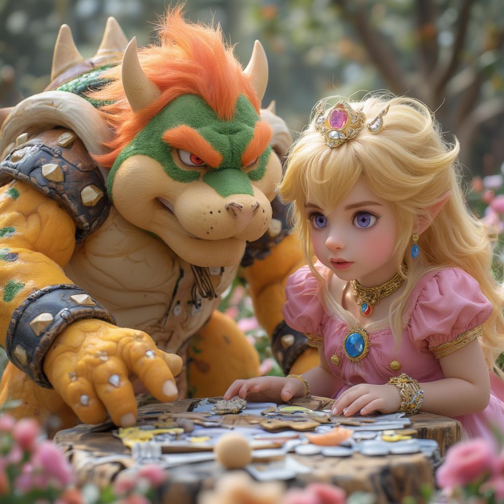 Bowser and Peach Teaming Up