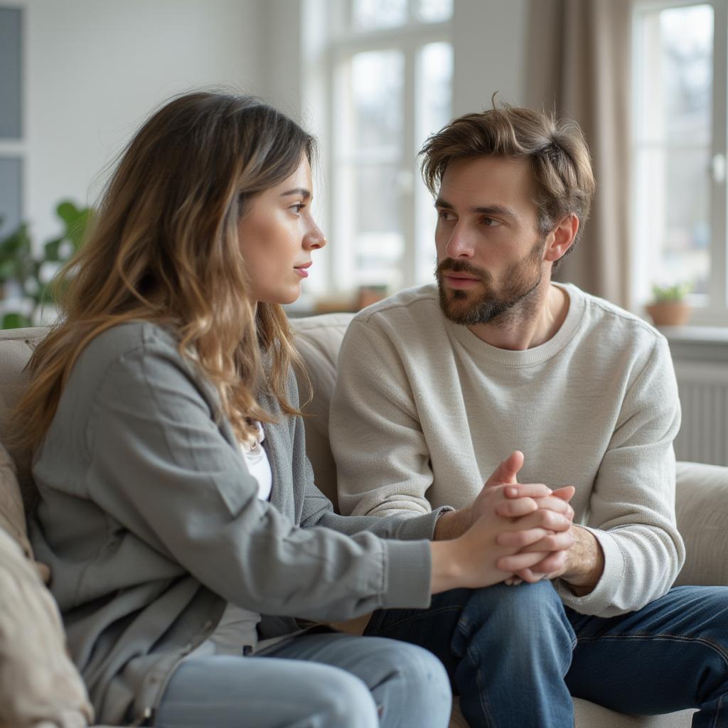 Couple communicating openly and honestly