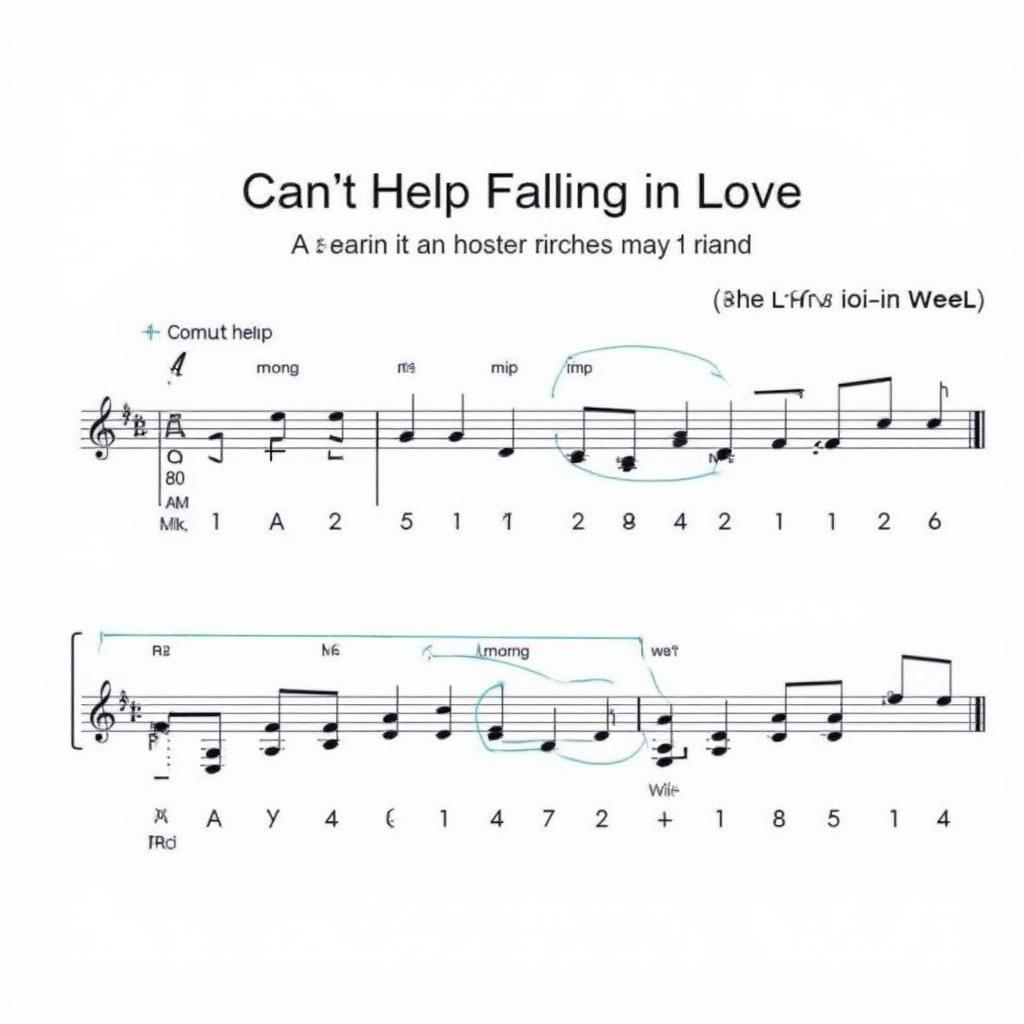 Right-Hand Melody for Can't Help Falling in Love