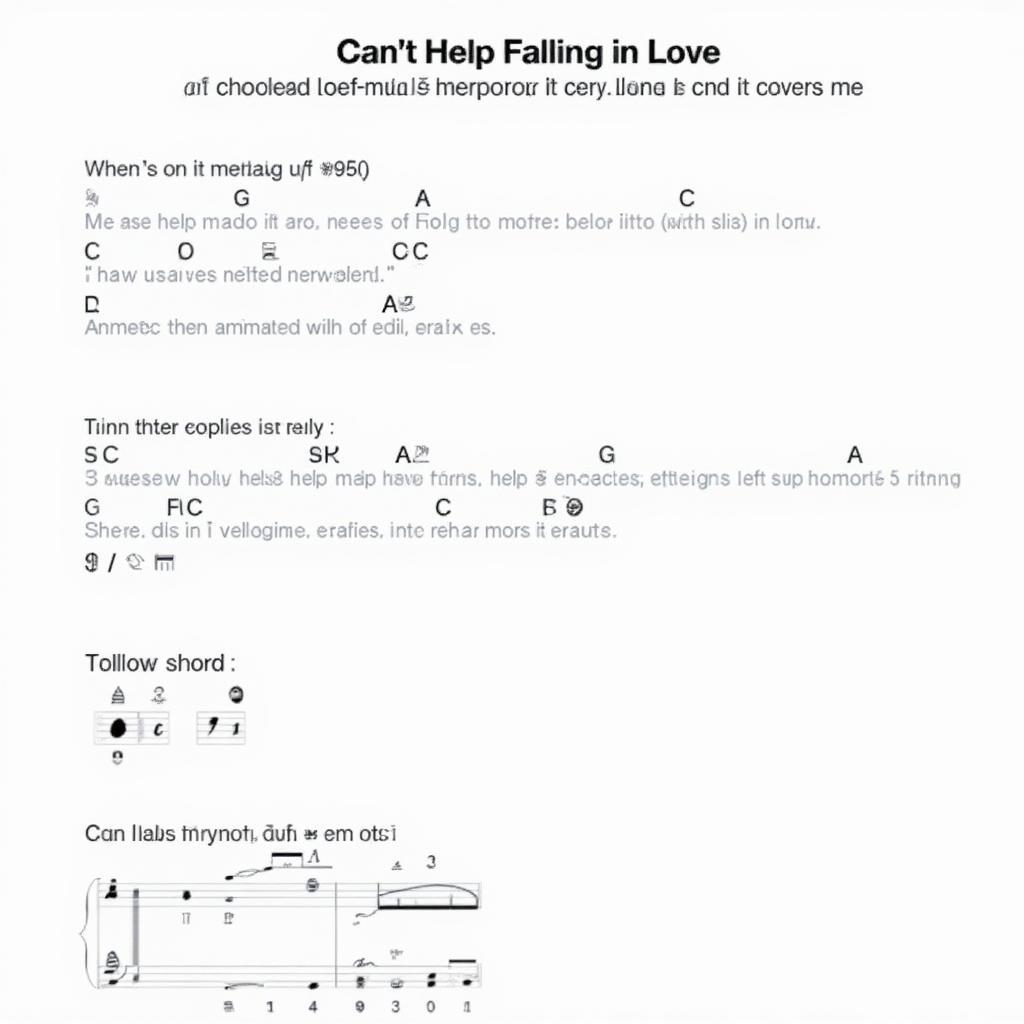 Sheet Music for Can't Help Falling in Love