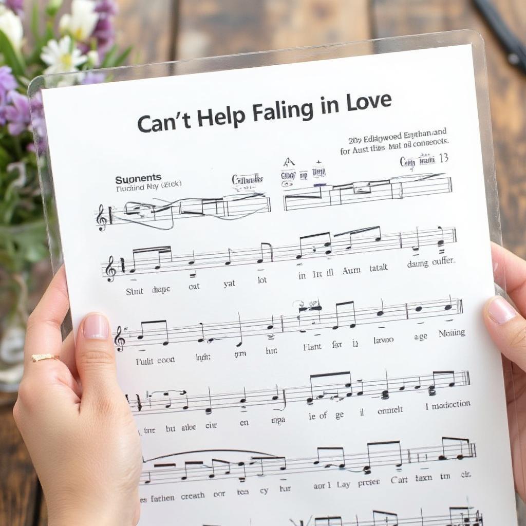 Sheet Music for "Can't Help Falling in Love"