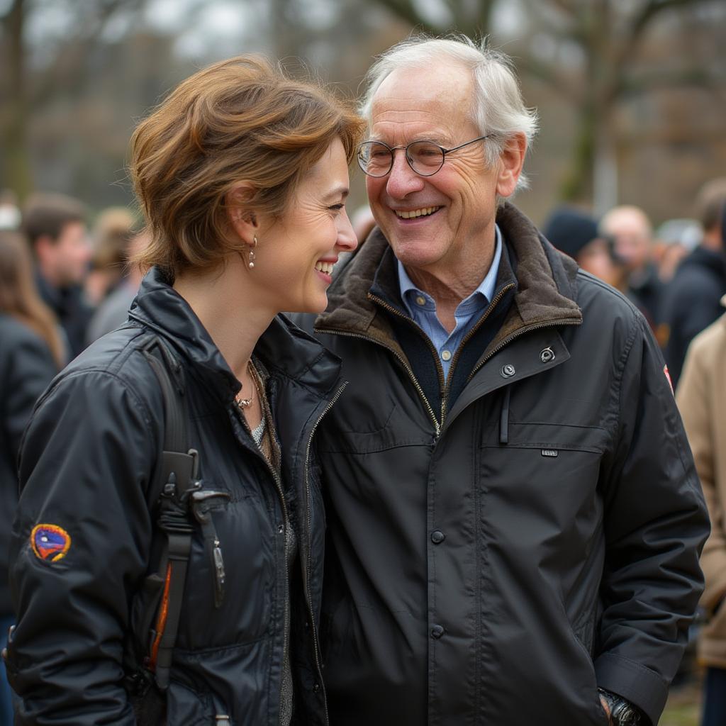 Cartner and John Paul pictured together at a public event.