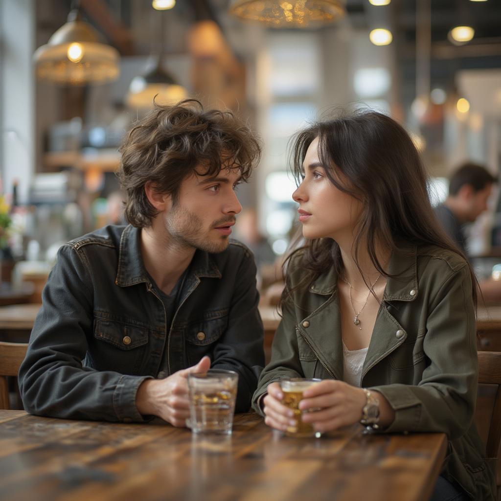 Casual Conversation in a Cafe