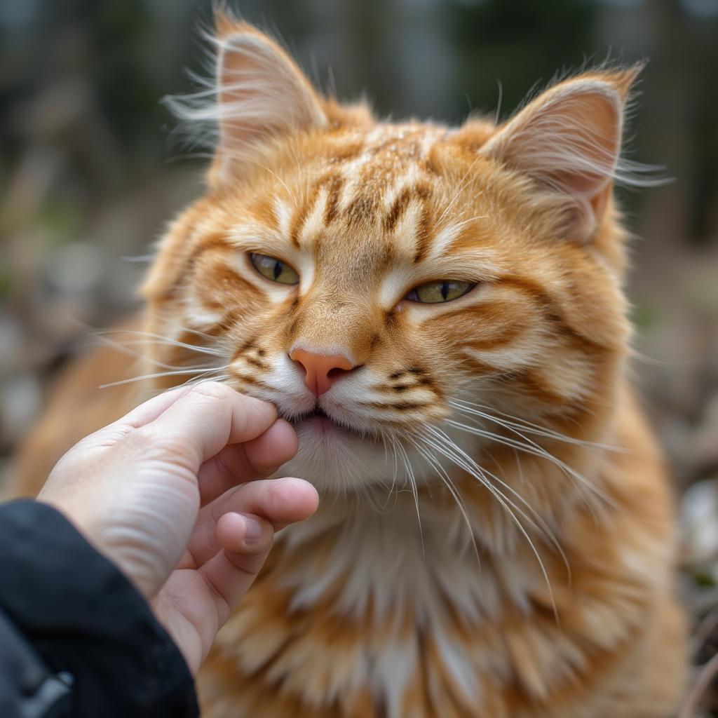 Cat Giving a Love Bite as a Sign of Affection