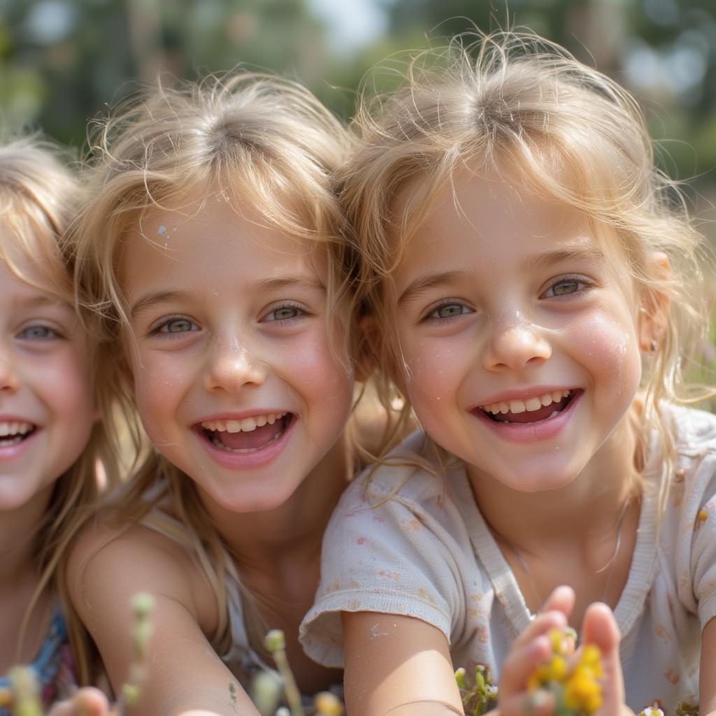 Children Playing Together Joyfully