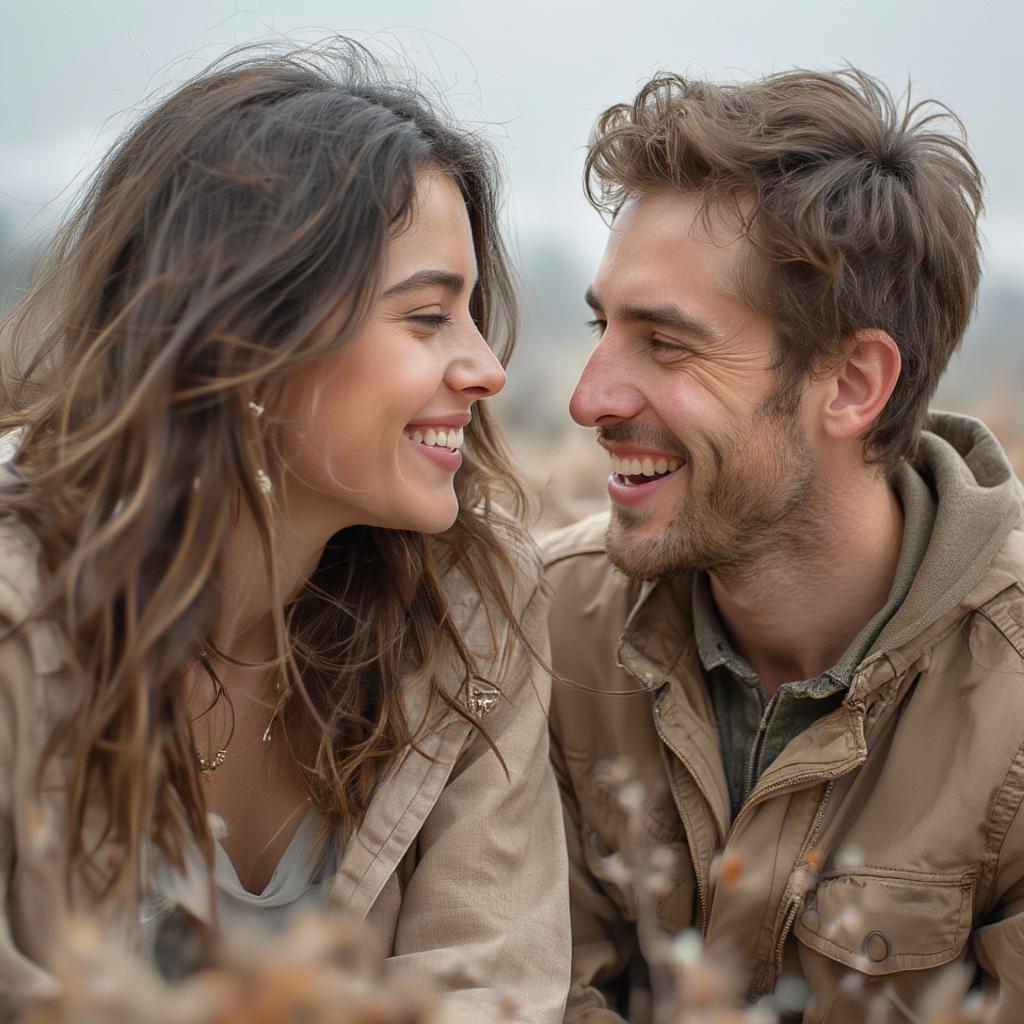 Couple Laughing at Each Other's Quirks