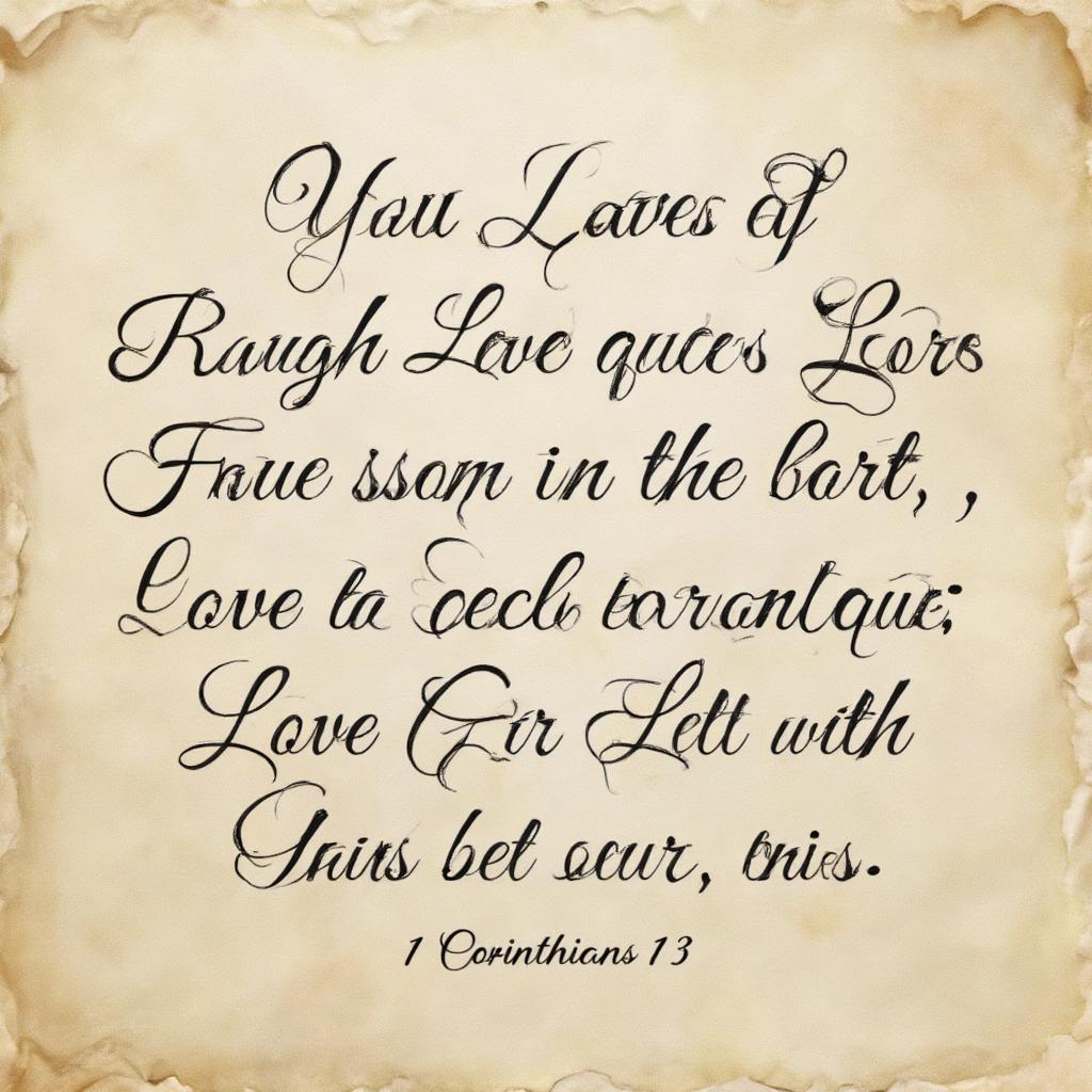 Calligraphy of 1 Corinthians 13