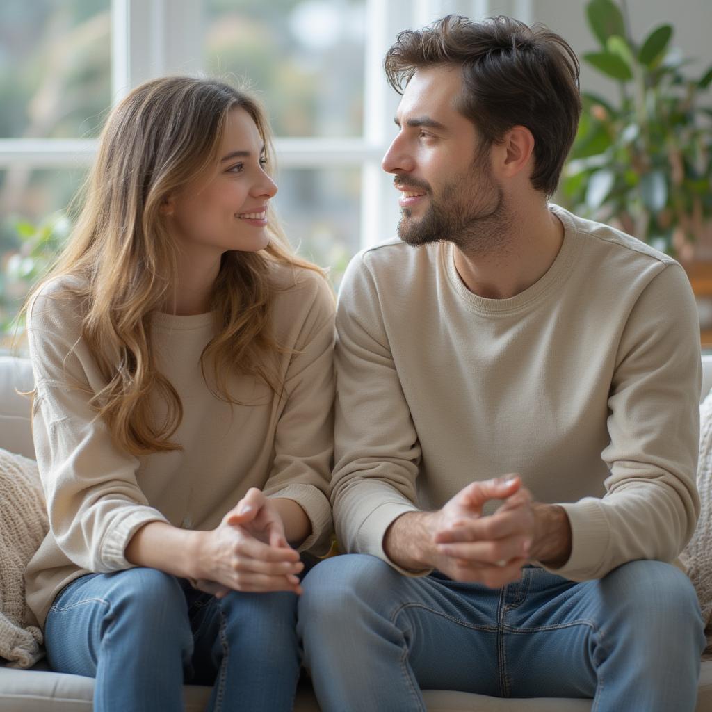 Couple communicating openly and honestly