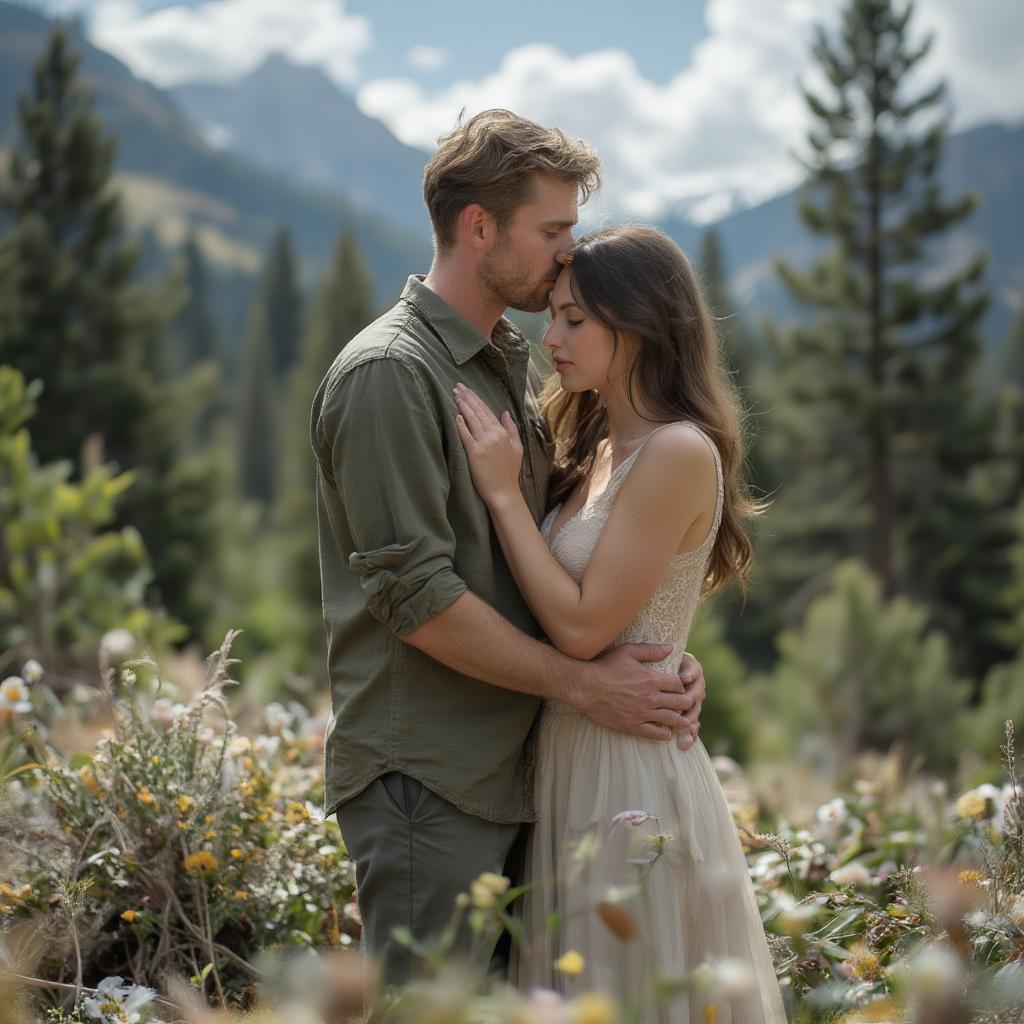 Couple Embracing in Nature