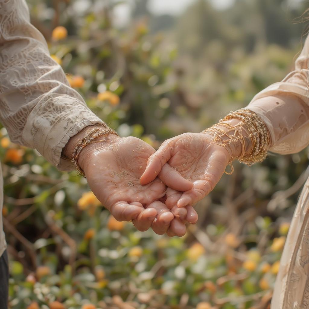 Couple Holding Hands Marathi Style