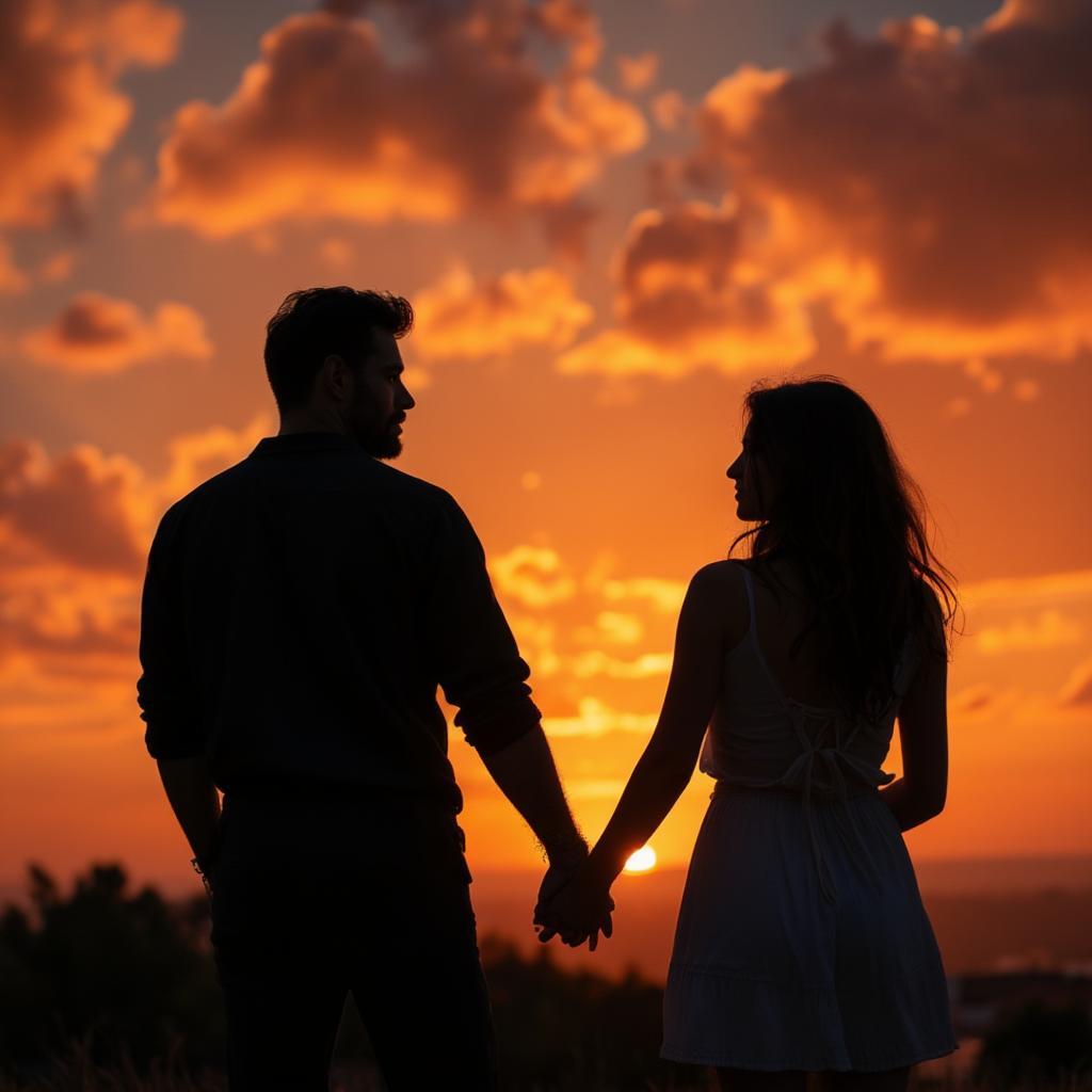 Holding Hands at Sunset: A Symbol of Enduring Love