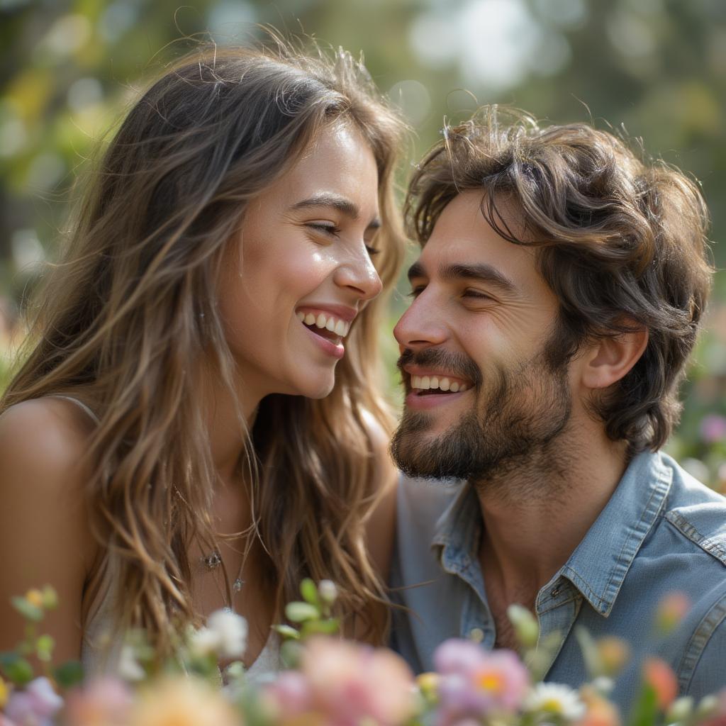 Happy Couple Laughing Together - 4 Year Anniversary