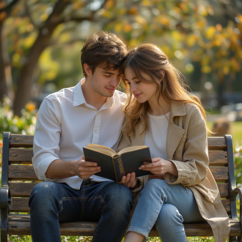 Couple Reading Poetry Together