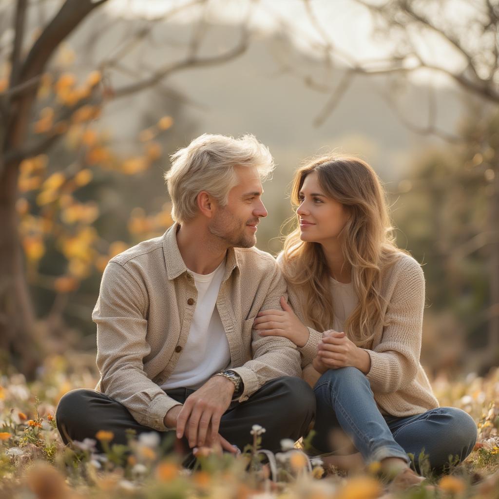 Couple engaged in open and honest communication, reflecting wise relationship advice.