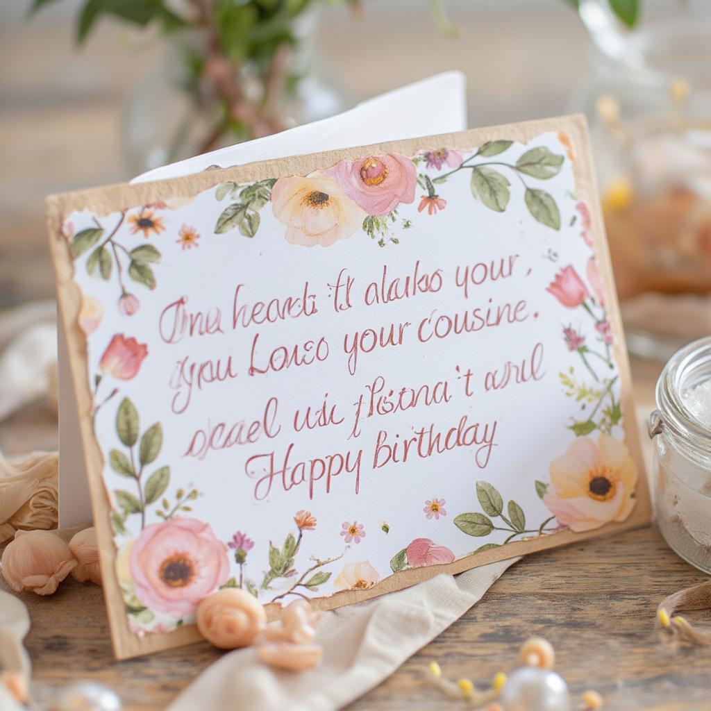 Heartfelt Cousin Love Quotes for Birthday Cards