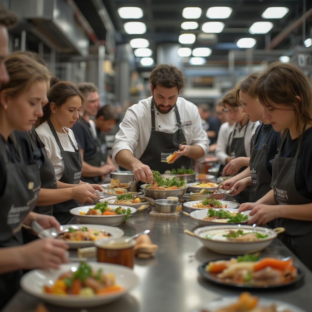 Enhancing Culinary Skills: A Cooking Class in Action