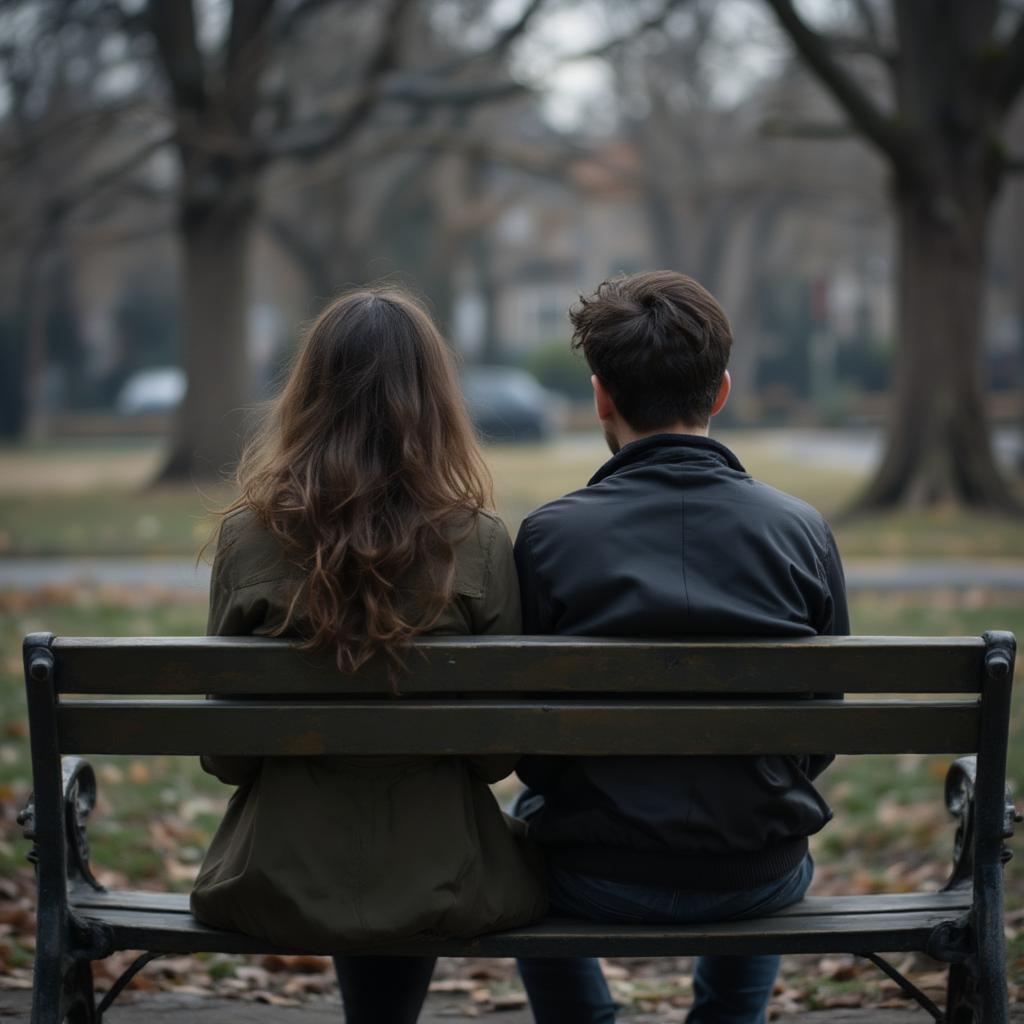 Couple appearing sad and distant, symbolizing the impact of a perceived curse.