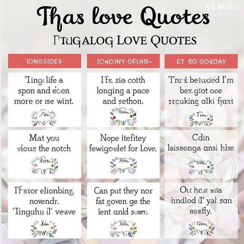 Exploring Different Categories of Tagalog Love Quotes for Him